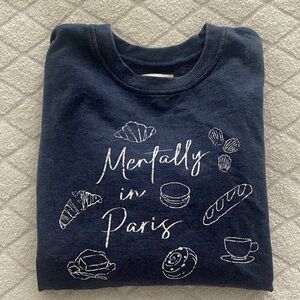 Sweatshirt with White Paris Bakery Graphic